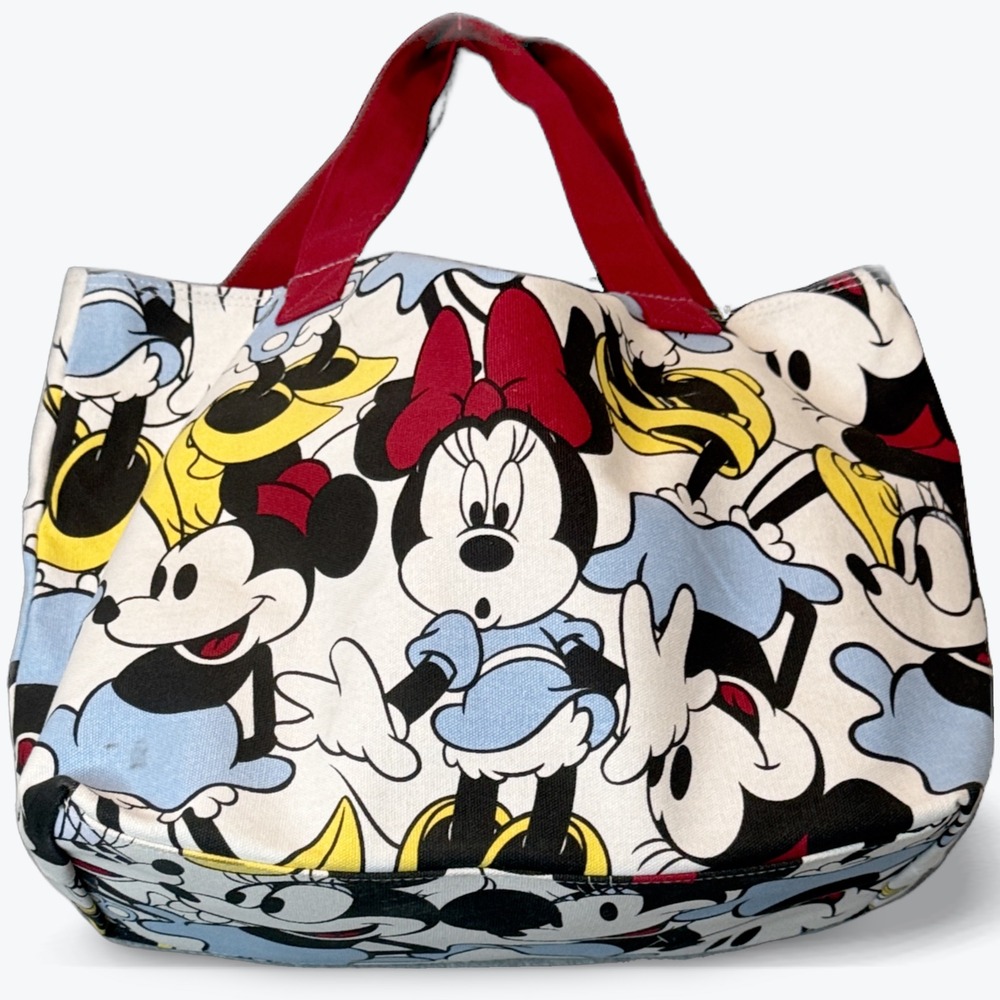 Disney Minnie Mouse & Friends Canvas Tote Bag Disney‎ Parks Multi Color AOP